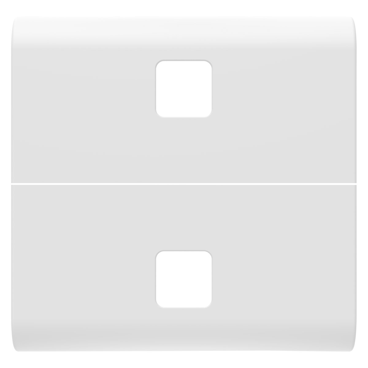 TECLA INTERCAMBIABLE PARA MANDOS AXIALES - A COMPLETAR CON 2 LENTES - 2 MÓDULOS - BLANCO SATINADO - CHORUSMART
