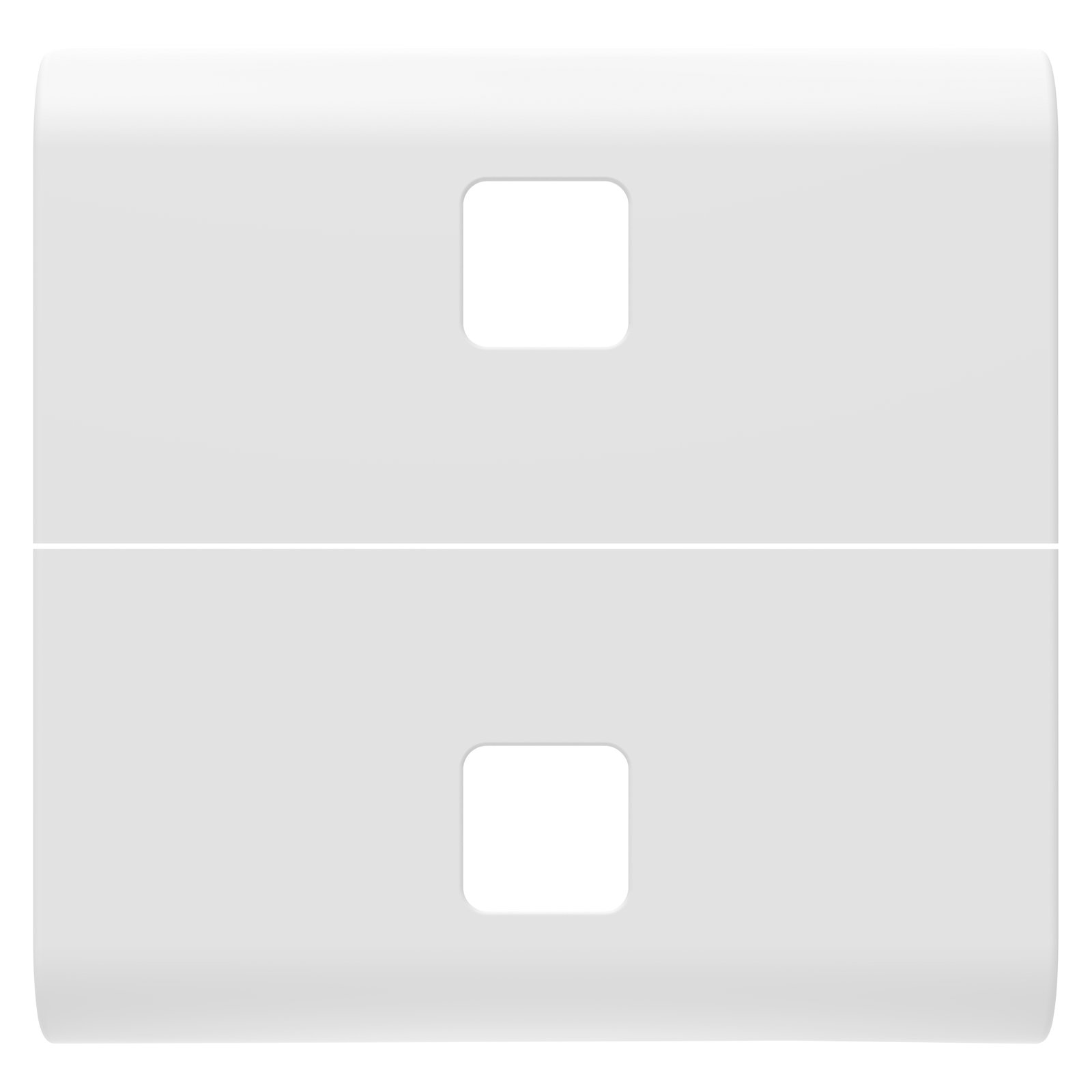 TECLA INTERCAMBIABLE PARA MANDOS AXIALES - A COMPLETAR CON 2 LENTES - 2 MÓDULOS - BLANCO SATINADO - CHORUSMART