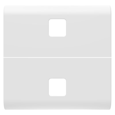 TECLA INTERCAMBIABLE PARA MANDOS AXIALES - A COMPLETAR CON 2 LENTES - 2 MÓDULOS - BLANCO SATINADO - CHORUSMART