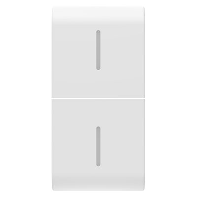 TECLA INTERCAMBIABLE PARA MANDOS AXIALES - CON 2 DIFUSORES - 1 MÓDULO - BLANCO SATINADO - CHORUSMART