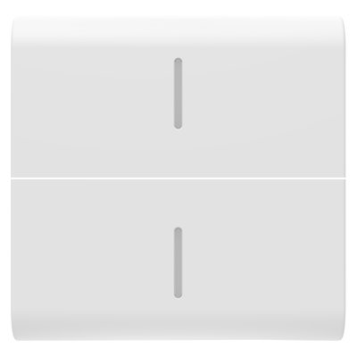 TECLA INTERCAMBIABLE PARA MANDOS AXIALES - CON 2 DIFUSORES - 2 MÓDULOS - BLANCO SATINADO - CHORUSMART