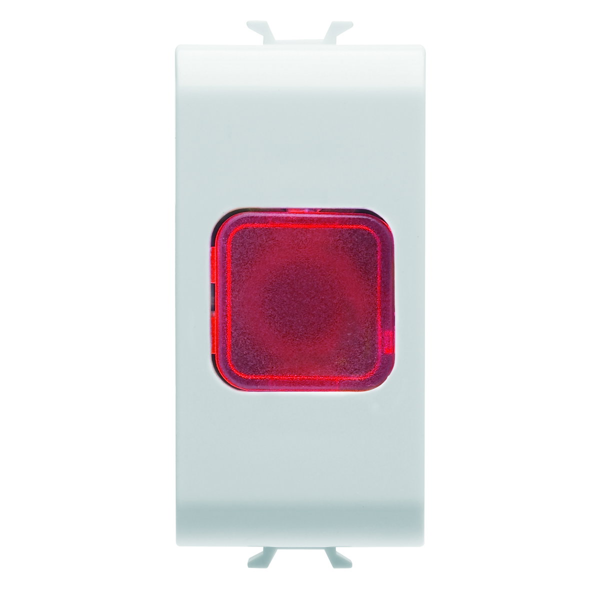 INDICADOR LUMINOSO SIMPLE - ROJO - 1 MÓDULO - BLANCO SATINADO - CHORUSMART