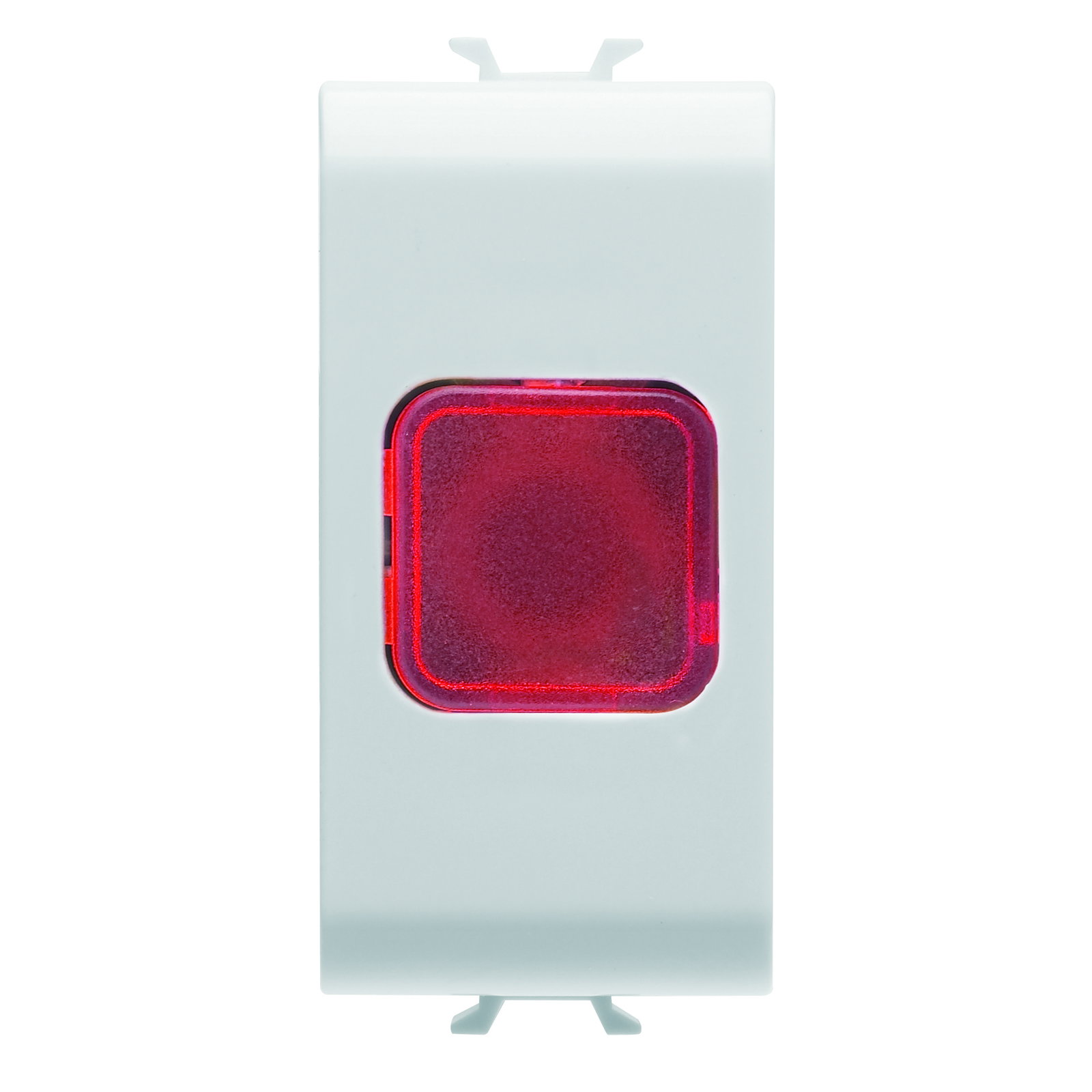 INDICADOR LUMINOSO SIMPLE - ROJO - 1 MÓDULO - BLANCO SATINADO - CHORUSMART