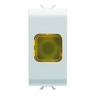 INDICADOR LUMINOSO SIMPLE - ÁMBAR - 1 MÓDULO - BLANCO SATINADO - CHORUSMART