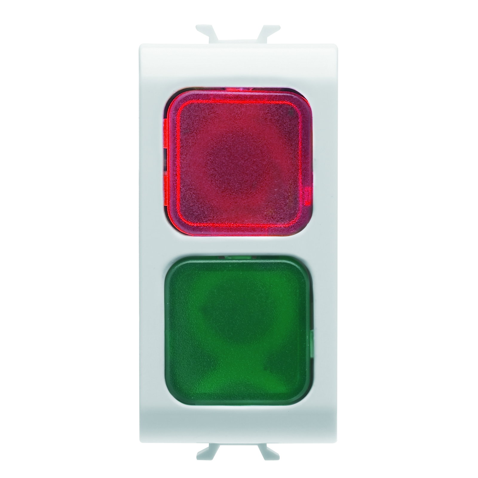 INDICADOR LUMINOSO DOBLE - ROJO/VERDE - 1 MÓDULO - BLANCO SATINADO - CHORUSMART