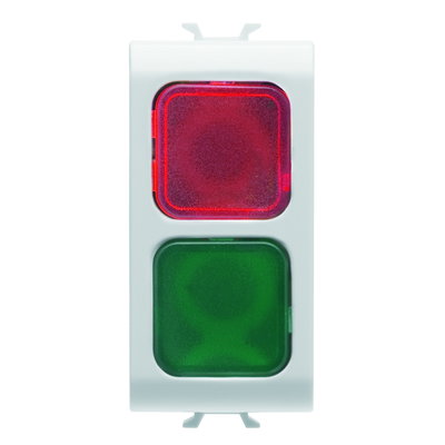 INDICADOR LUMINOSO DOBLE - ROJO/VERDE - 1 MÓDULO - BLANCO SATINADO - CHORUSMART