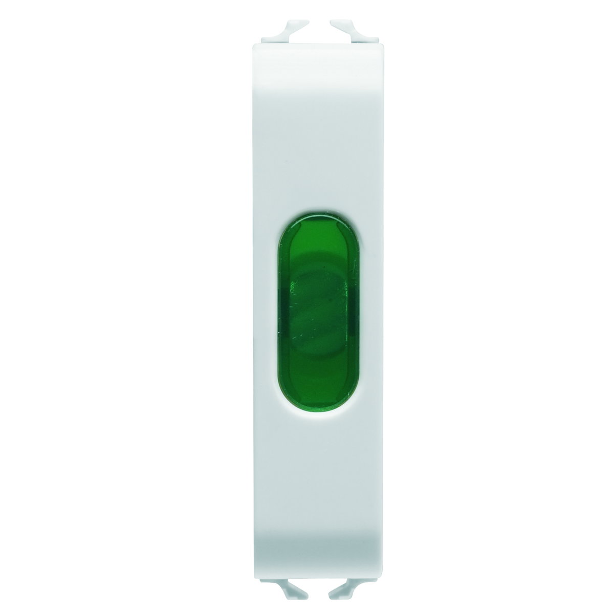 INDICADOR LUMINOSO SIMPLE - VERDE - 1/2 MÓDULOS - BLANCO SATINADO - CHORUSMART