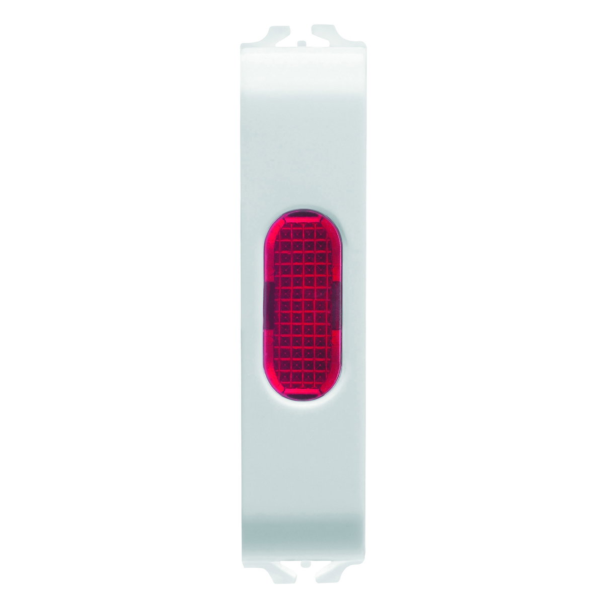 INDICADOR LUMINOSO SIMPLE - ROJO - 1/2 MÓDULOS - BLANCO SATINADO - CHORUSMART