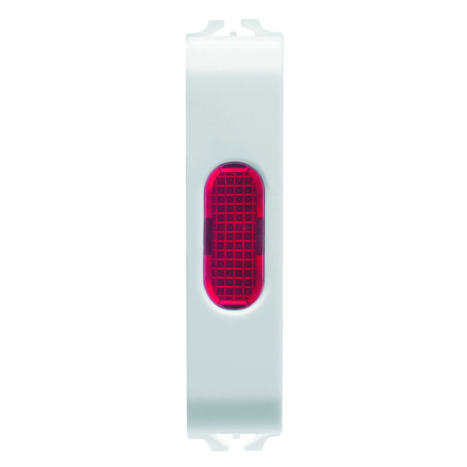 INDICADOR LUMINOSO SIMPLE - ROJO - 1/2 MÓDULOS - BLANCO SATINADO - CHORUSMART