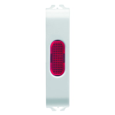 INDICADOR LUMINOSO SIMPLE - ROJO - 1/2 MÓDULOS - BLANCO SATINADO - CHORUSMART