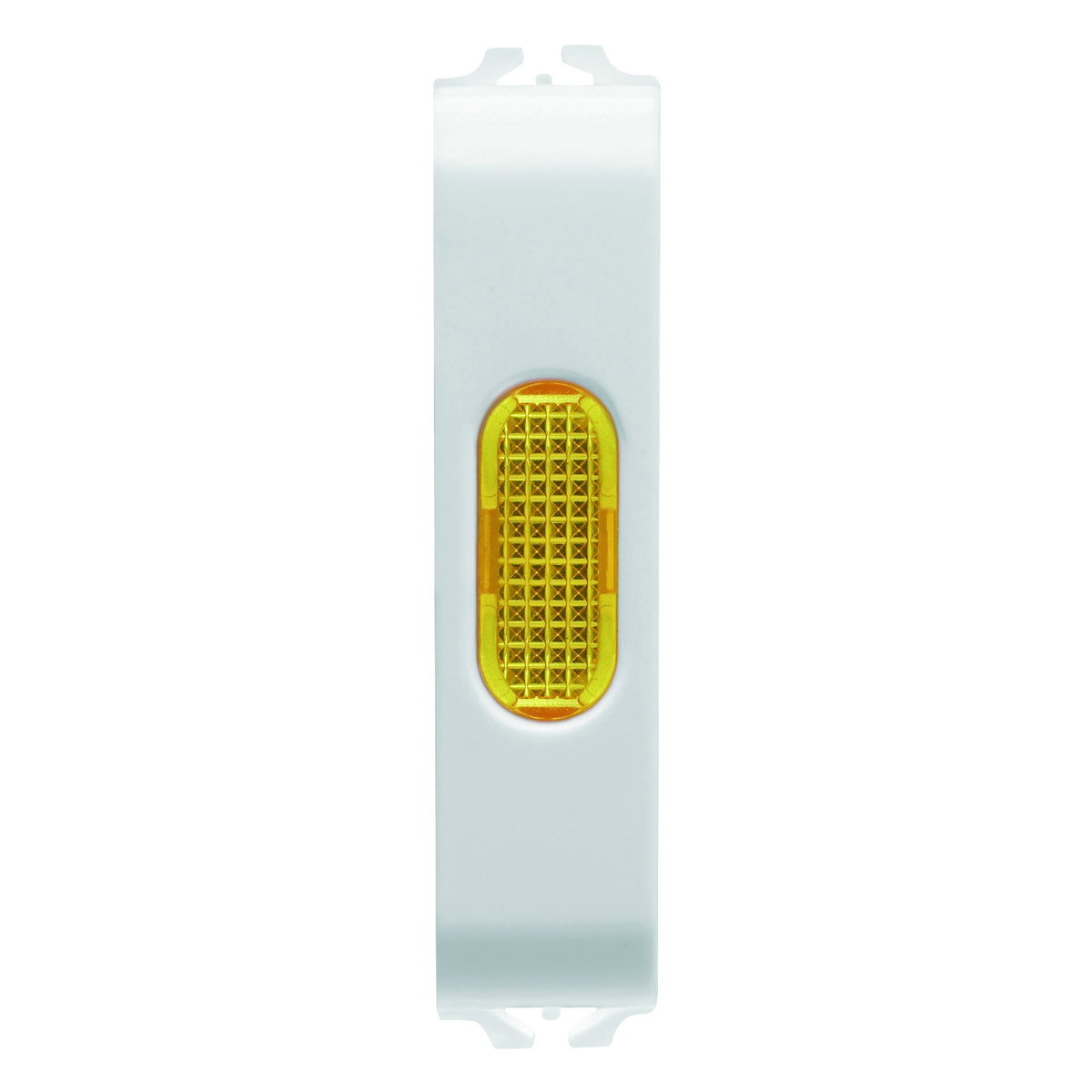 INDICADOR LUMINOSO SIMPLE - ÁMBAR - 1/2 MÓDULOS - BLANCO SATINADO - CHORUSMART