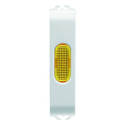 INDICADOR LUMINOSO SIMPLE - ÁMBAR - 1/2 MÓDULOS - BLANCO SATINADO - CHORUSMART