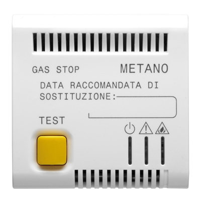 DETECTOR DE GAS METANO - 12Vca/DC - 2 MÓDULOS - BLANCO SATINADO - CHORUSMARTMART