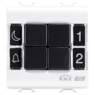 PANEL PULSADOR - KNX - 4 CANALES - 2 MÓDULOS - BLANCO SATINADO - CHORUSMART