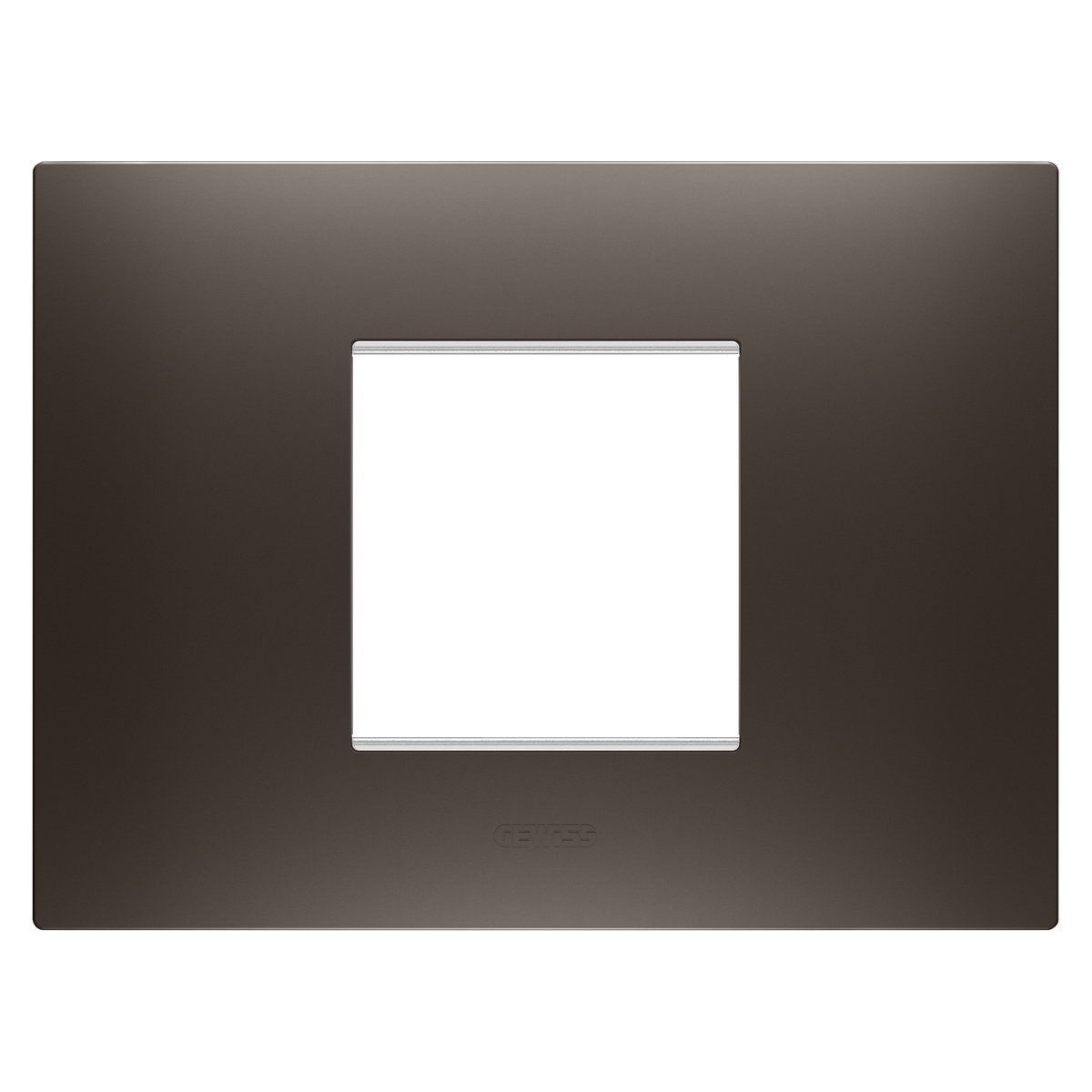 PLACA EGO - EN TECNOPOLÍMERO BARNIZADO - 2 MÓDULOS - MARRÓN SOMBRA - CHORUSMART