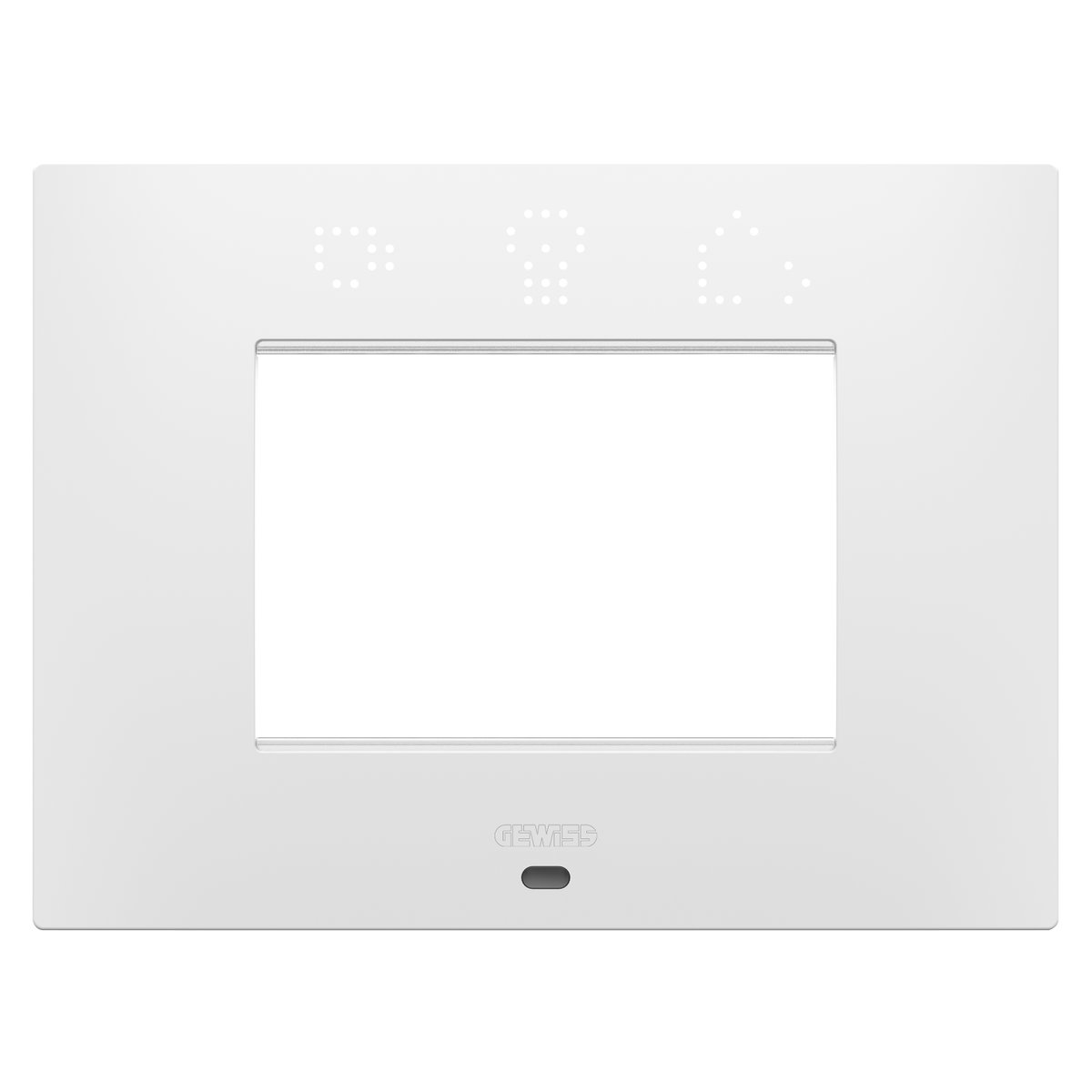 PLACA EGO SMART - EN TECNOPOLÍMERO BARNIZADO - 3 MÓDULOS - BLANCO SATINADO - CHORUSMART