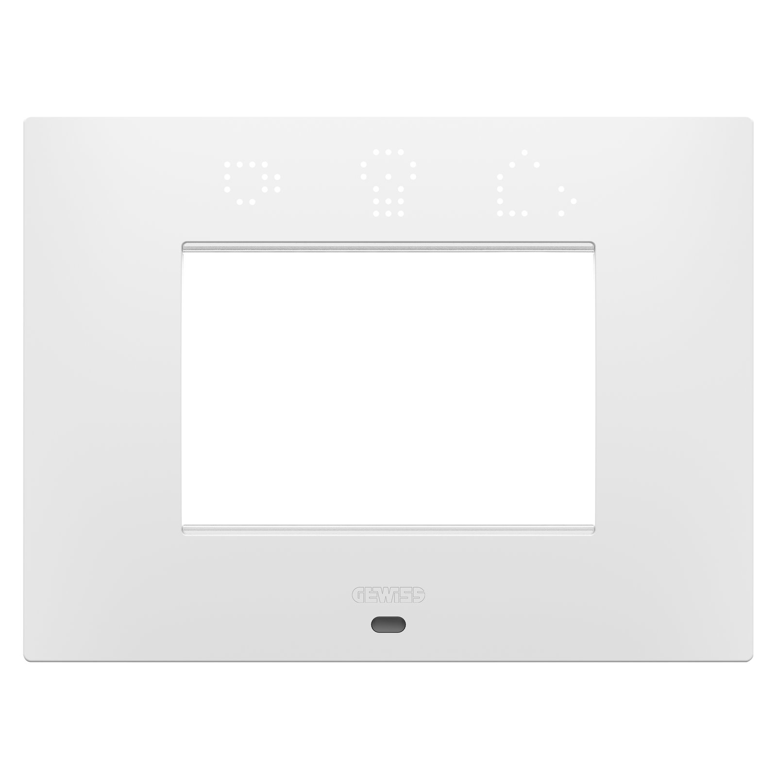 PLACA EGO SMART - EN TECNOPOLÍMERO BARNIZADO - 3 MÓDULOS - BLANCO SATINADO - CHORUSMART