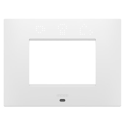 PLACA EGO SMART - EN TECNOPOLÍMERO BARNIZADO - 3 MÓDULOS - BLANCO SATINADO - CHORUSMART