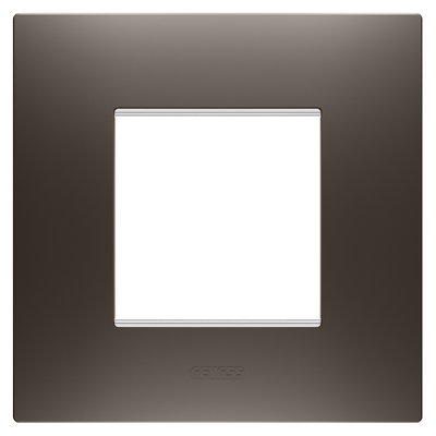 PLACA EGO INTERNATIONAL - EN TECNOPOLÍMERO BARNIZADO - 2 MÓDULOS - MARRÓN SOMBRA - CHORUSMART