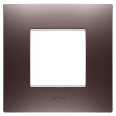 PLACA EGO INTERNATIONAL - EN TECNOPOLÍMERO BARNIZADO - 2 MÓDULOS - COBRE - CHORUSMART