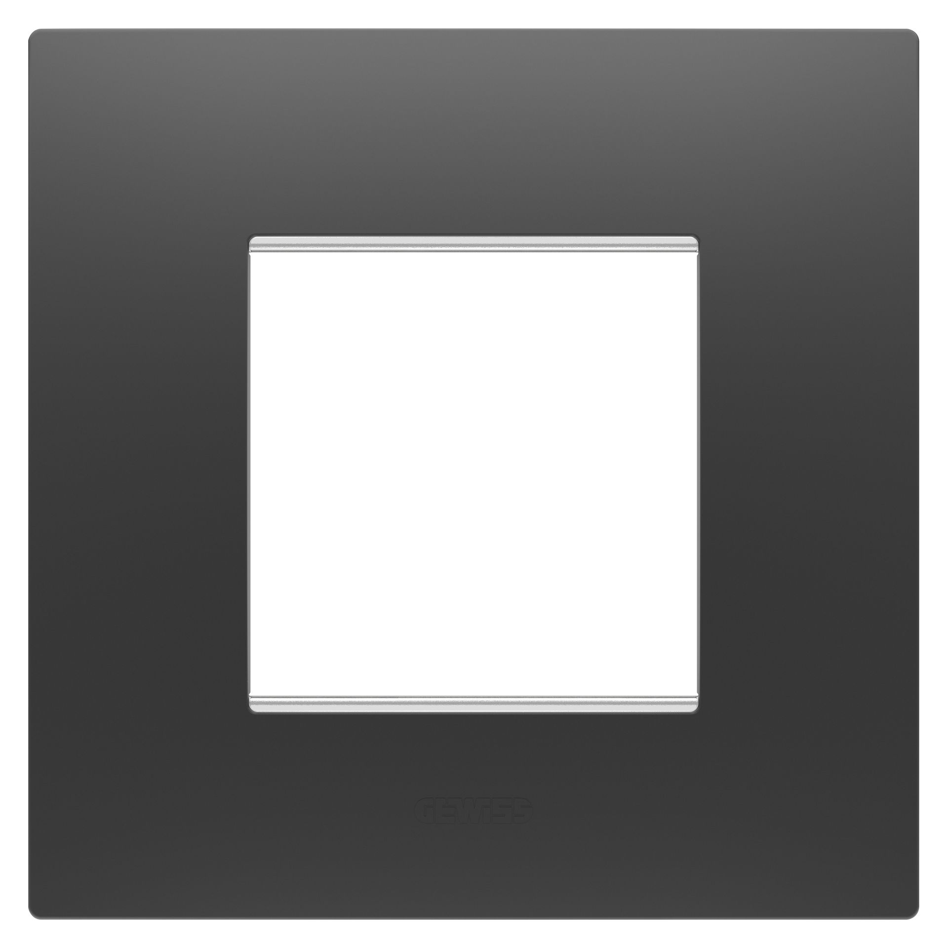 PLACA EGO INTERNATIONAL - EN TECNOPOLÍMERO - 2 MÓDULOS - NEGRO SATINADO - CHORUSMART