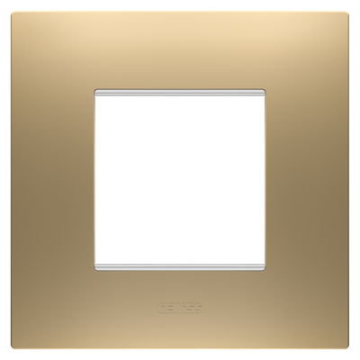 PLACA EGO INTERNATIONAL - EN TECNOPOLÍMERO BARNIZADO - 2 MÓDULOS - ORO - CHORUSMART