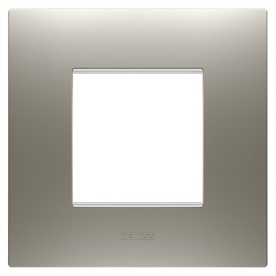 PLACA EGO INTERNATIONAL - EN TECNOPOLÍMERO BARNIZADO - 2 MÓDULOS - ACERO - CHORUSMART