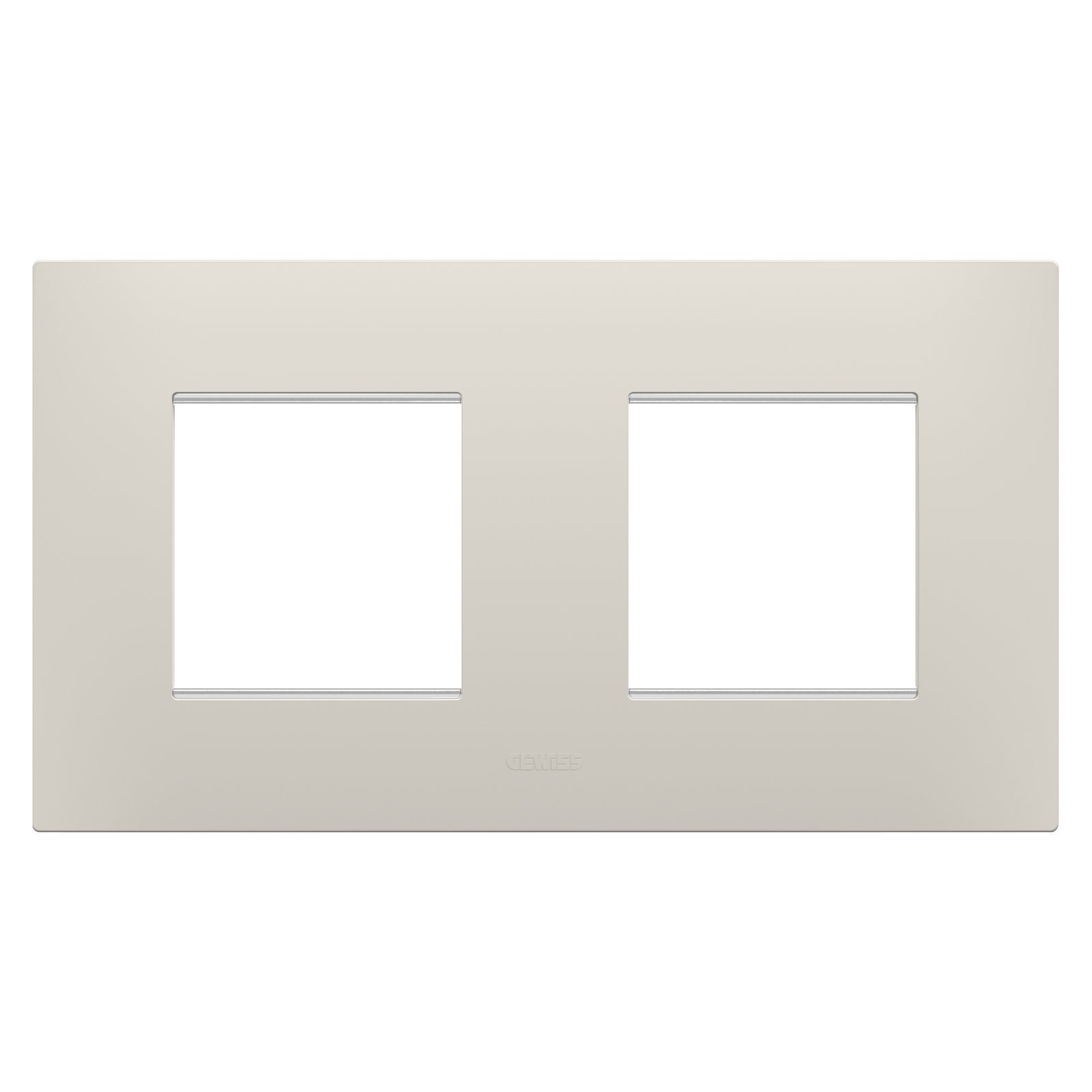 PLACA EGO INTERNATIONAL - EN TECNOPOLÍMERO - 2+2 MÓDULOS HORIZONTAL - BEIGE NATURAL - CHORUSMART