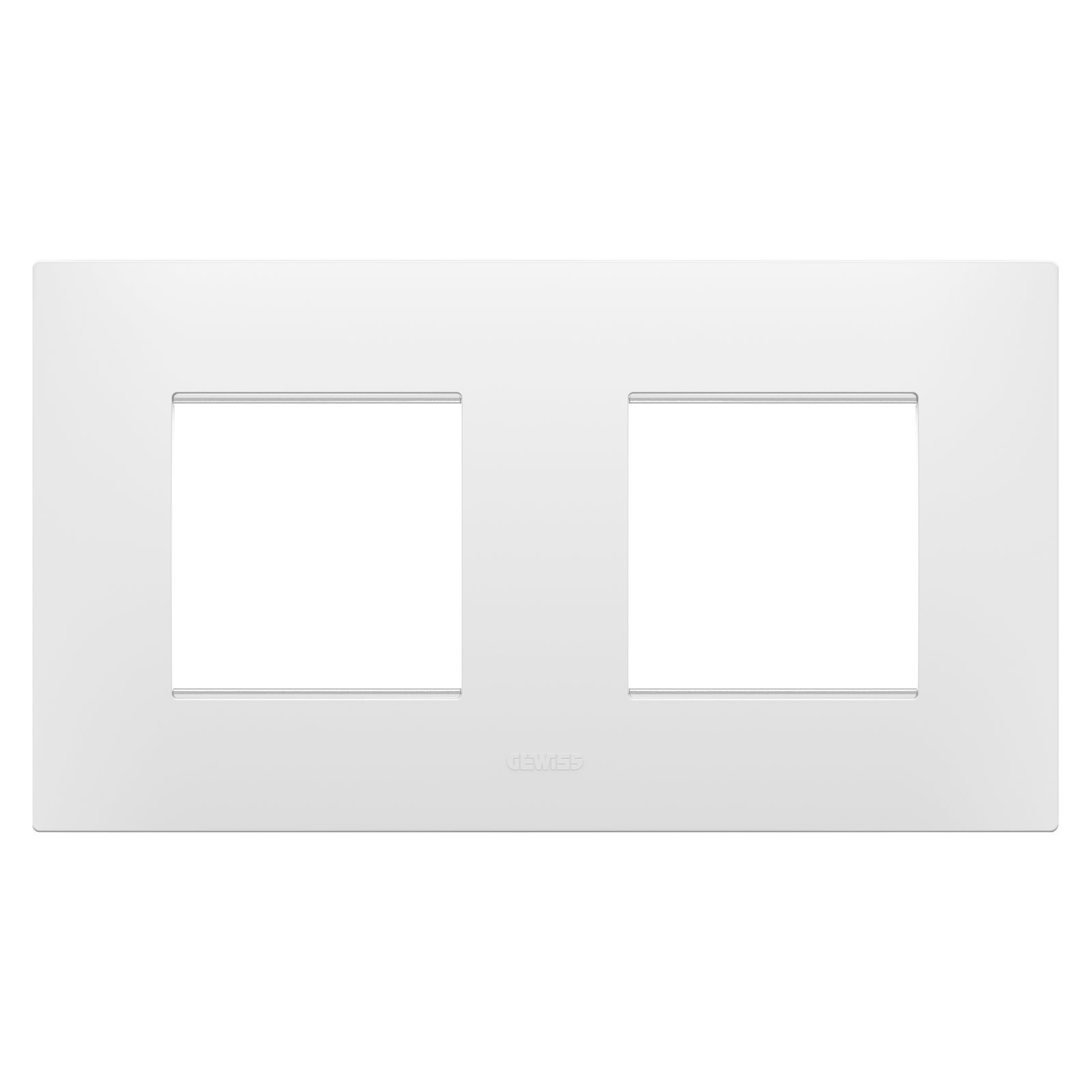 PLACA EGO INTERNATIONAL - EN TECNOPOLÍMERO - 2+2 MÓDULOS HORIZONTAL - BLANCO SATINADO - CHORUSMART