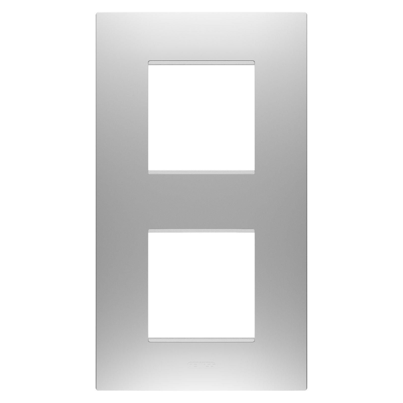 PLACA EGO INTERNATIONAL - EN TECNOPOLÍMERO BARNIZADO - 2+2 MÓDULOS VERTICAL - GRIS MAGNÉTICO - CHORUSMART