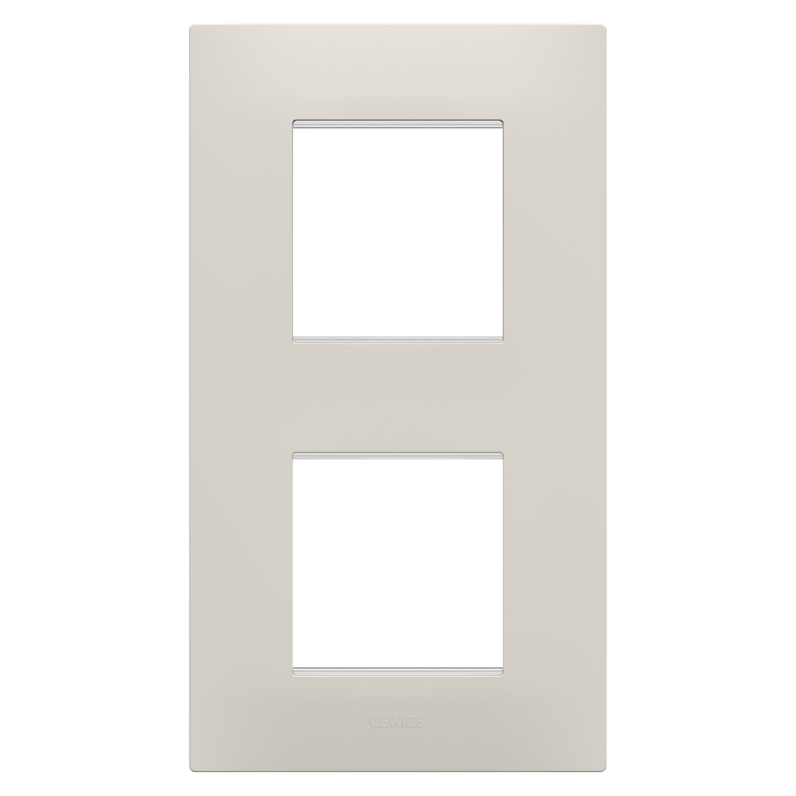 PLACA EGO INTERNATIONAL - EN TECNOPOLÍMERO - 2+2 MÓDULOS VERTICAL - BEIGE NATURAL - CHORUSMART