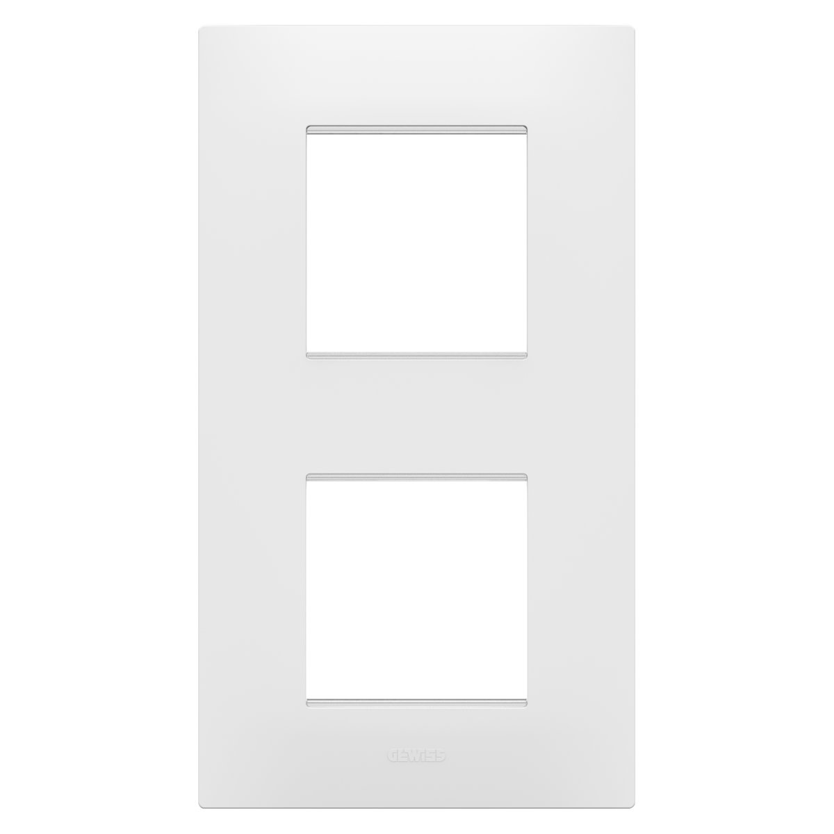 PLACA EGO INTERNATIONAL - EN TECNOPOLÍMERO - 2+2 MÓDULOS VERTICAL - BLANCO SATINADO - CHORUSMART