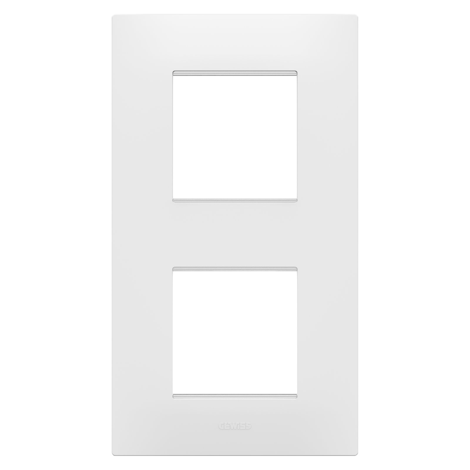 PLACA EGO INTERNATIONAL - EN TECNOPOLÍMERO - 2+2 MÓDULOS VERTICAL - BLANCO SATINADO - CHORUSMART