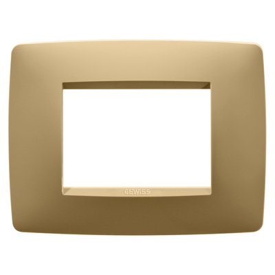 PLACA ONE - TECNOPOLÍMERO BARNIZADO - 3 MÓDULOS - ORO - CHORUSMART