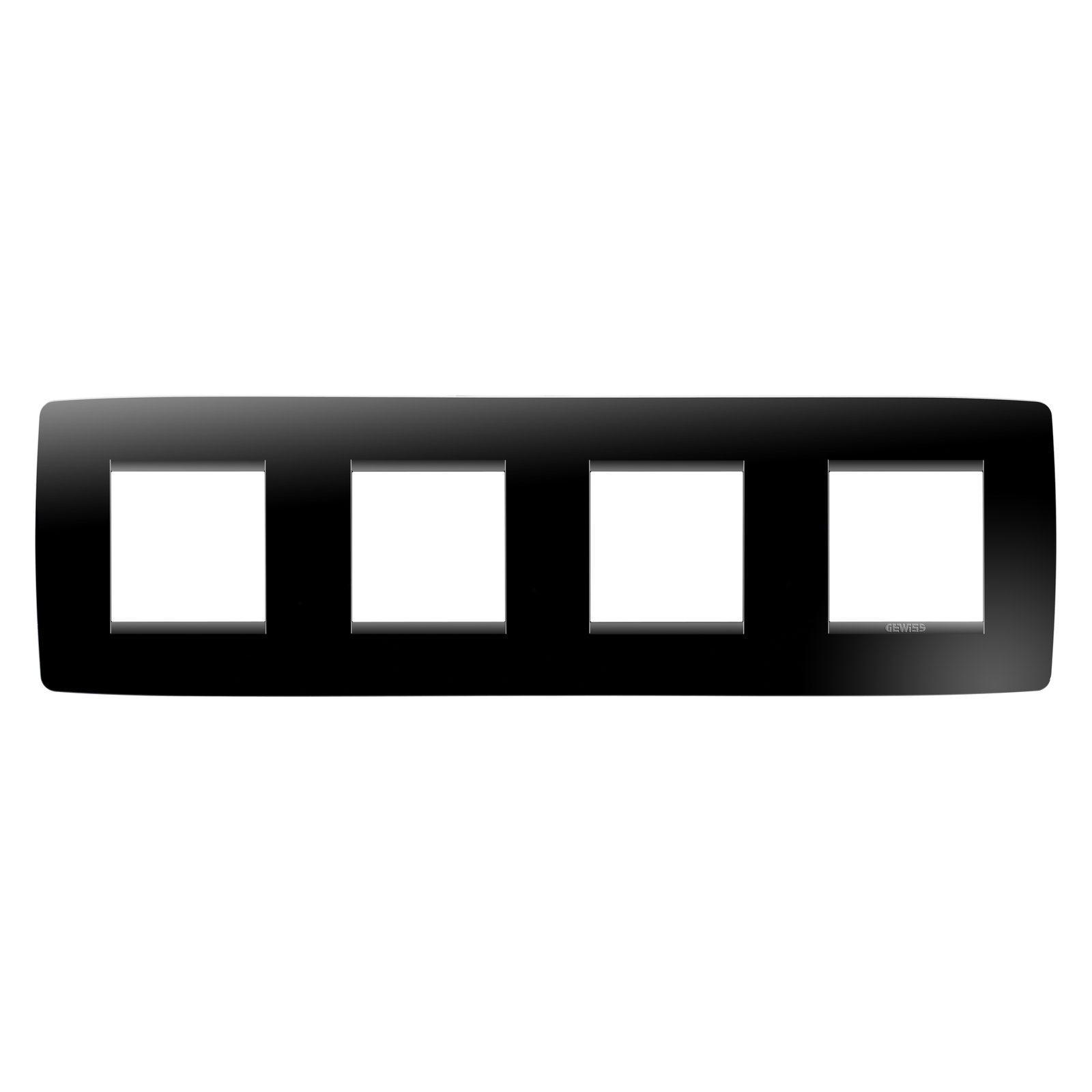 PLACA ONE INTERNATIONAL - TECNOPOLÍMERO - 2+2+2+2 MÓDULOS HORIZONTAL - NEGRO TÓNER - CHORUSMART