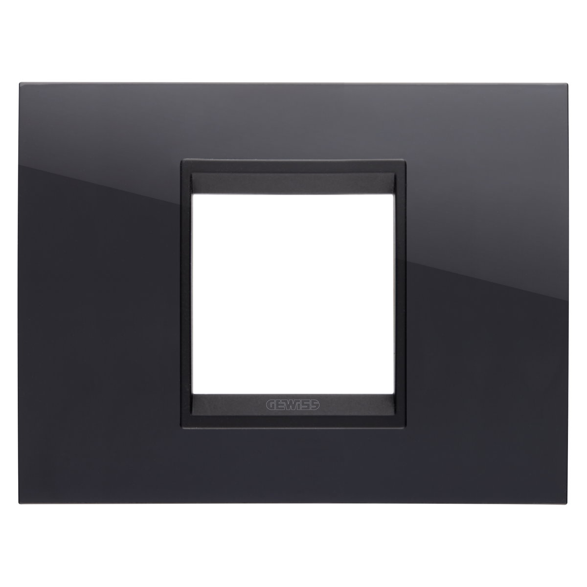 PLACA LUX - TECNOPOLÍMERO - 2 MÓDULOS - NEGRO TÓNER LAVY - MARCO INTERIOR NEGRO MATE - CHORUSMART