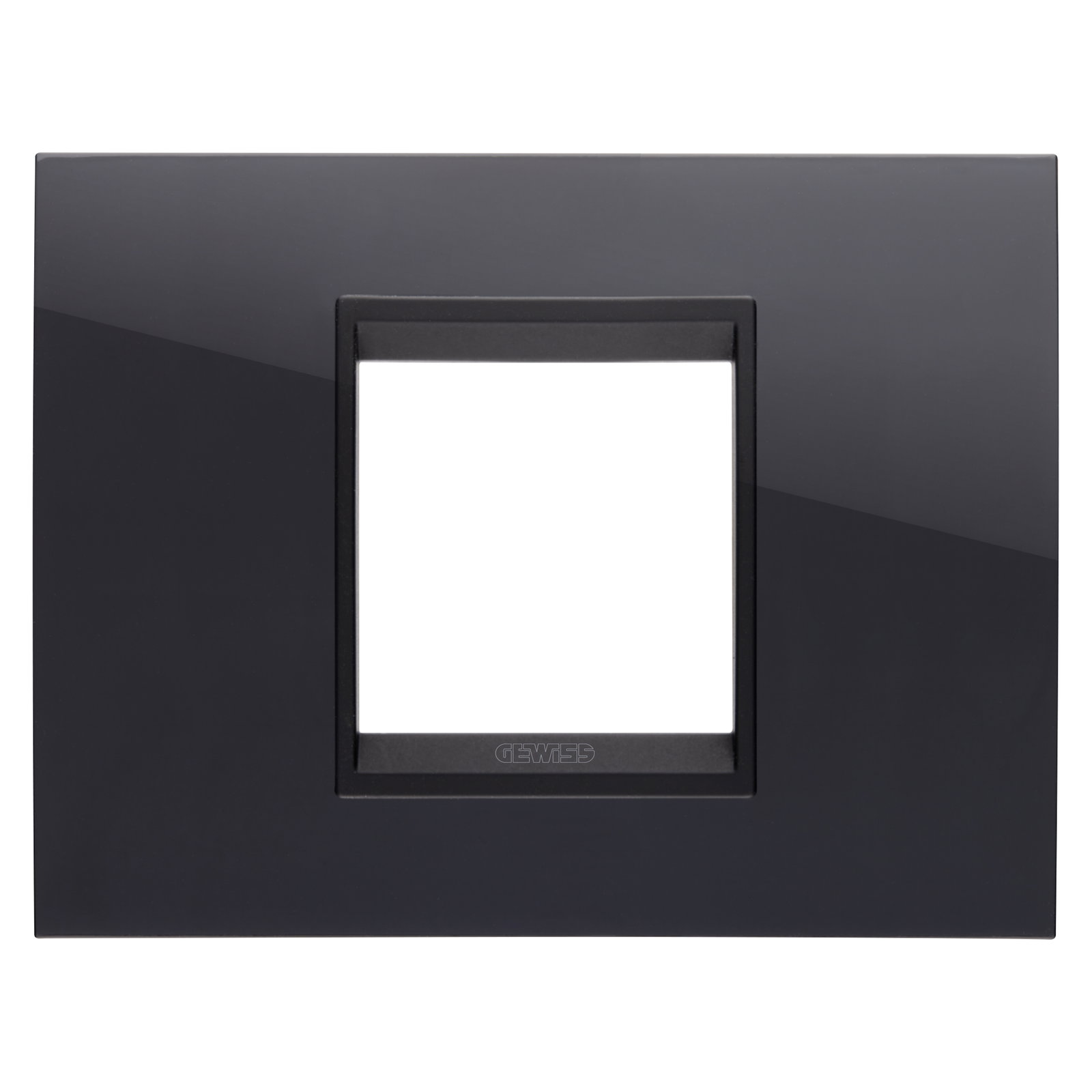 PLACA LUX - TECNOPOLÍMERO - 2 MÓDULOS - NEGRO TÓNER LAVY - MARCO INTERIOR NEGRO MATE - CHORUSMART