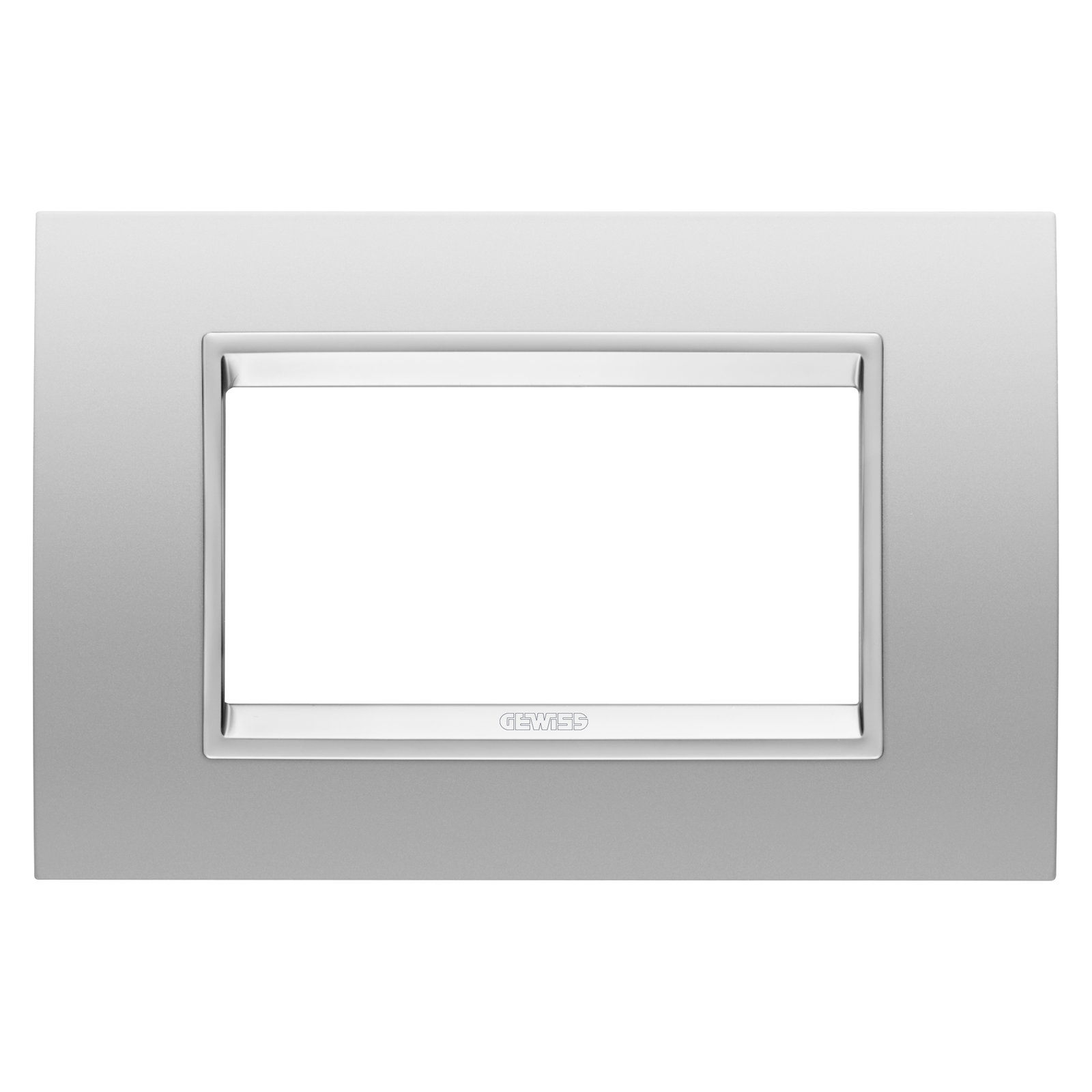 PLACA LUX - EN METAL - 4 MÓDULOS - GRIS MAGNÉTICO - MARCO GRIS MAGNÉTICO MATE - CHORUSMART