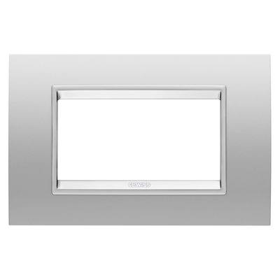 PLACA LUX - EN METAL - 4 MÓDULOS - GRIS MAGNÉTICO - MARCO GRIS MAGNÉTICO MATE - CHORUSMART