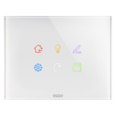 PLACA ICE TOUCH KNX - CRISTAL - 6 ÁREAS TÁCTILES - BLANCO - CHORUSMART