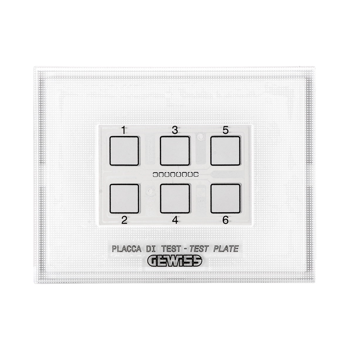 PLACA DE TEST - PARA MULTIPULSADOR 6 CANALES KNX/EASY - CON SÍMBOLOS INTERCAMBIABLES - CHORUSMART