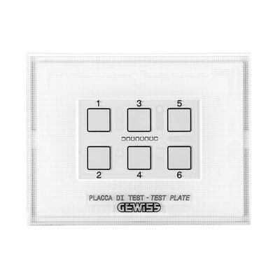 PLACA DE TEST - PARA MULTIPULSADOR 6 CANALES KNX/EASY - CON SÍMBOLOS INTERCAMBIABLES - CHORUSMART