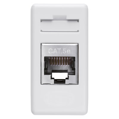 BASE RJ45 - 4 PARES - CATEGORIA 5e - FTP - TOOLLESS - 1 MÓDULO - SYSTEM WHITE