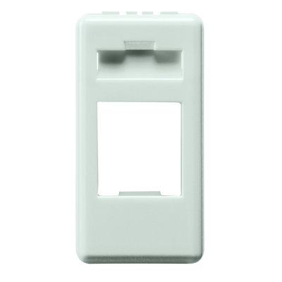 ADAPTADORE PREPARADO PARA ALOJAMENTO DE CONECTORES DE DATOS - AMP / KEYSTONE JACK - 1 MÓDULO-SYSTEM WHITE