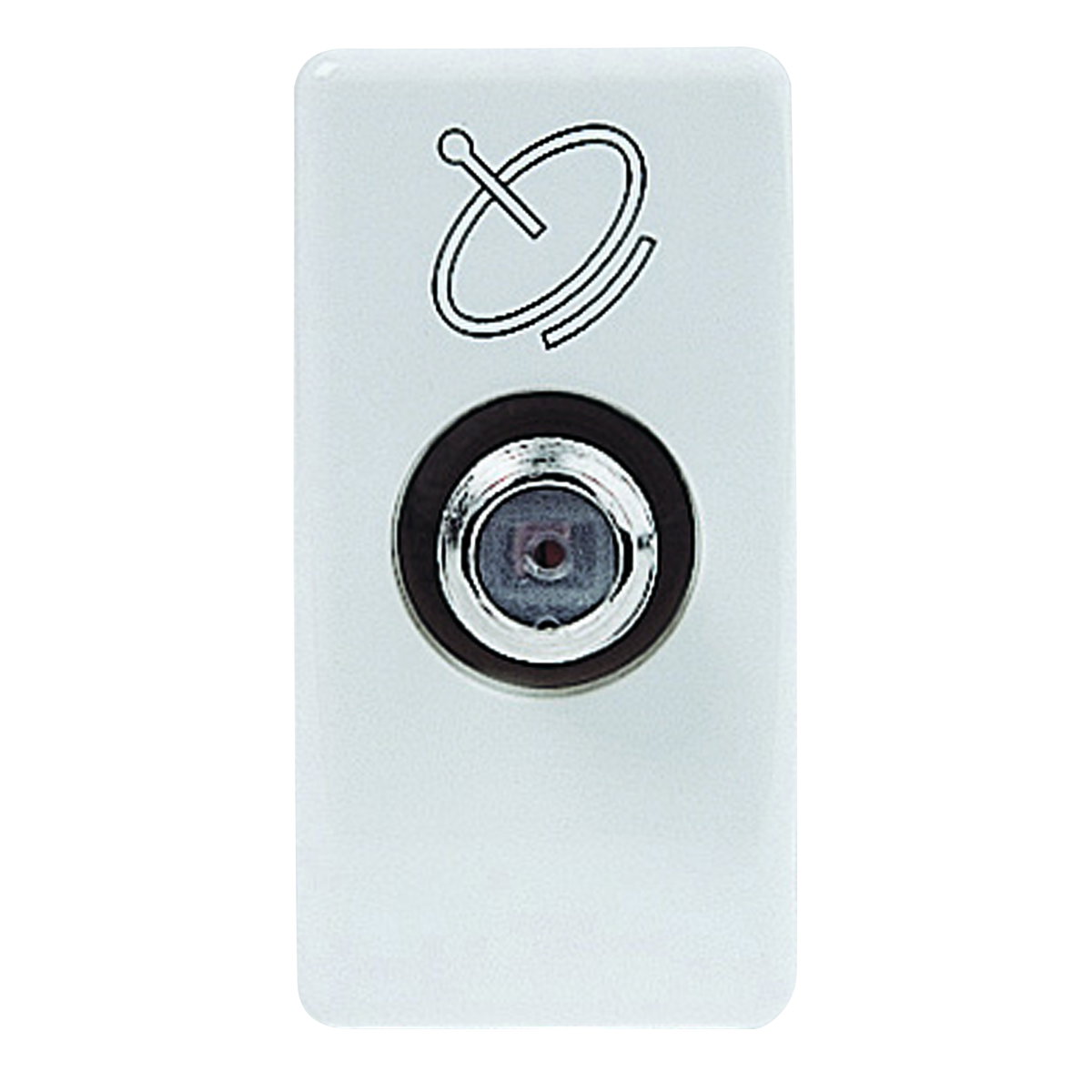 BASE COAXIALE TV/SAT PANTELLA CLASE A A - CONECTOR F HEMBRA - PASANTE 10 dB - 1 MÓDULO - SYSTEM WHITE