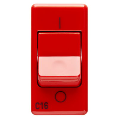 INTERRUPTOR AUTOMÁTICO MAGNETOTÉRMICO DIFFERENCIAL - PARA LÍNEAS DEDICADAS - 1P+N 16A 3kA 6mA CURVA C - 1 MÓDULO - ROJO - SYSTEM
