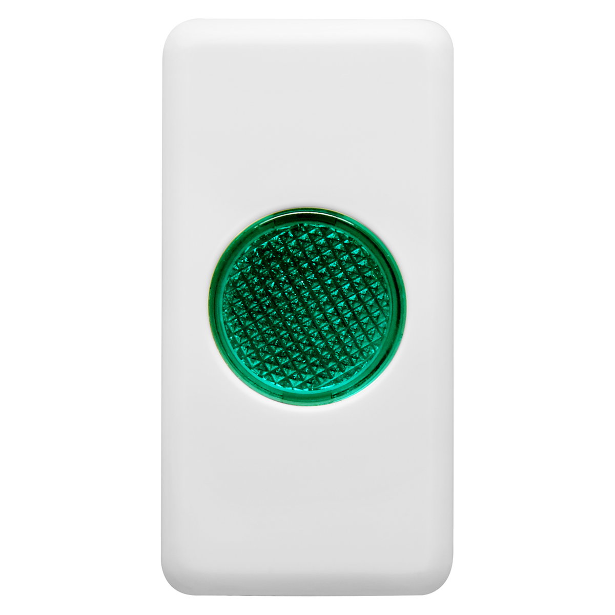 TESTIGO DI SEÑALIZACIÓN INDIVIDUAL - 12/24/250V - VERDE - 1 MÓDULO - SYSTEM WHITE