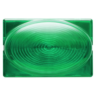 TESTIGO CON DIFUSOR SALIENTE PARA MARCAR ACCESOS - 12/24V - VERDE - 3 MÓDULOS- SYSTEM BLACK