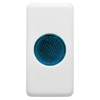 TESTIGO DI SEÑALIZACIÓN INDIVIDUAL - 12/24/250V - AZUL - 1 MÓDULO - SYSTEM WHITE