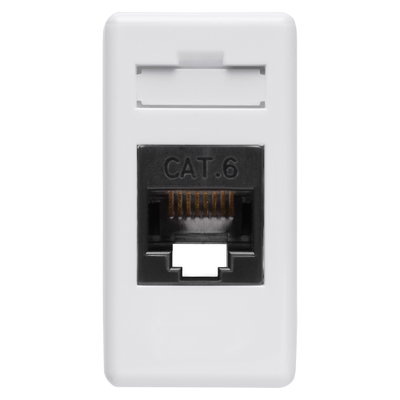 BASE RJ45 - 4 PARES - CATEGORIA 6 - UTP - TOOLLESS - 1 MÓDULO - SYSTEM WHITE